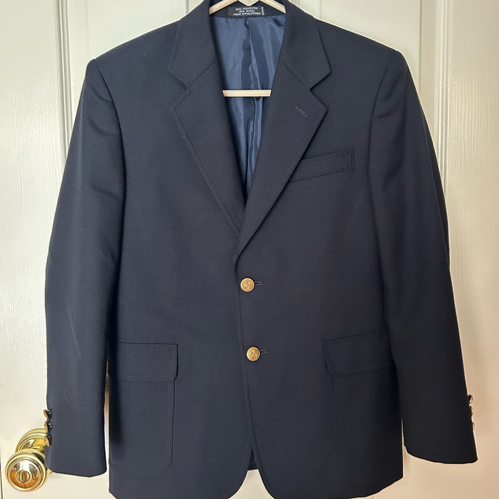 Nordstrom boys blue dress sport Blazer, navy blue, size 12